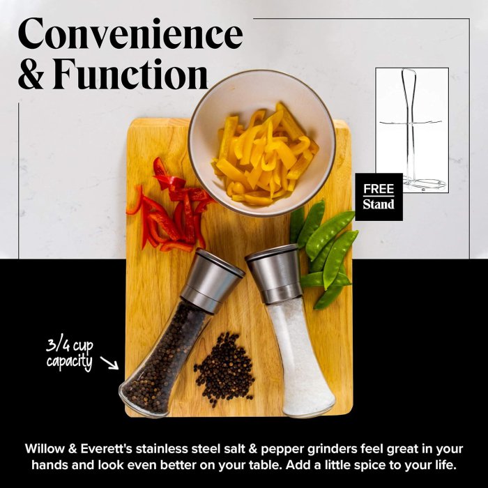Stainless Steel Salt and Pepper Grinder Set (image 5)